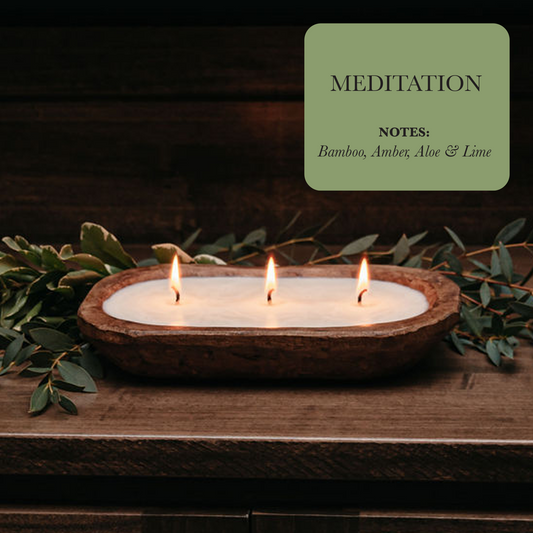 3-Wick Dough Bowl Soy Candle - Meditation